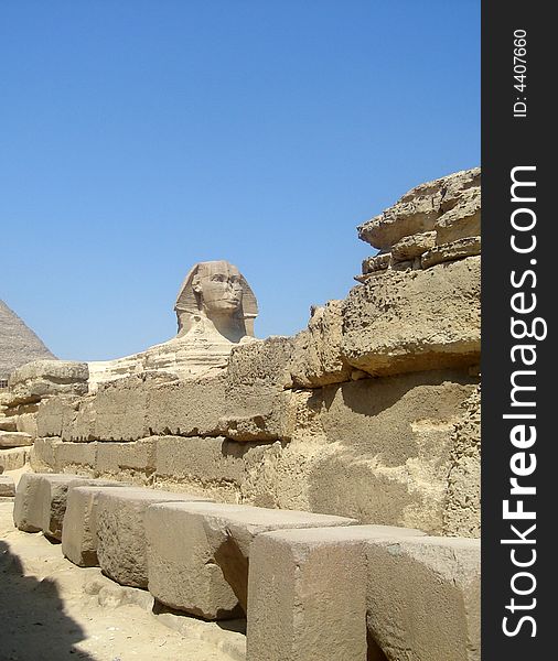 View on Sphinx mythological figure, Egypt. View on Sphinx mythological figure, Egypt