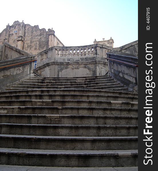 Detail of stairs and architecture in Dubrovnik. Detail of stairs and architecture in Dubrovnik