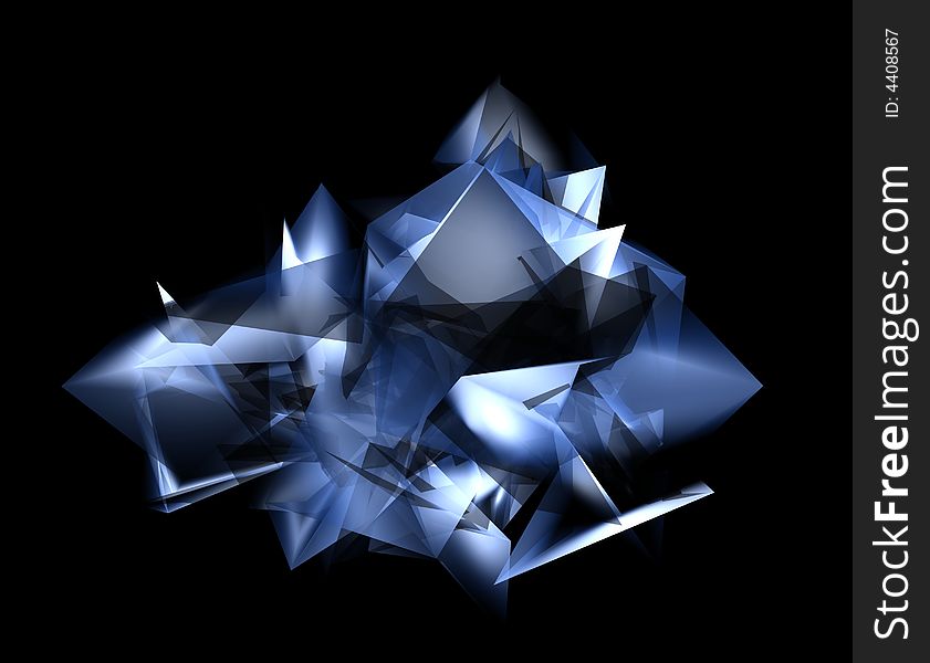 Abstract Blue Shape