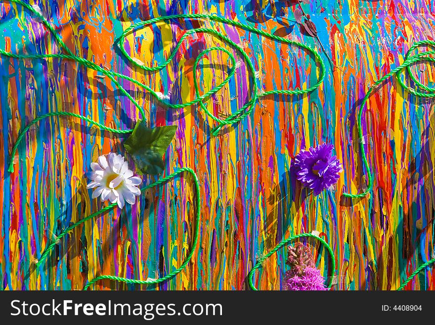 Abstract background of different colors with flower. Abstract background of different colors with flower