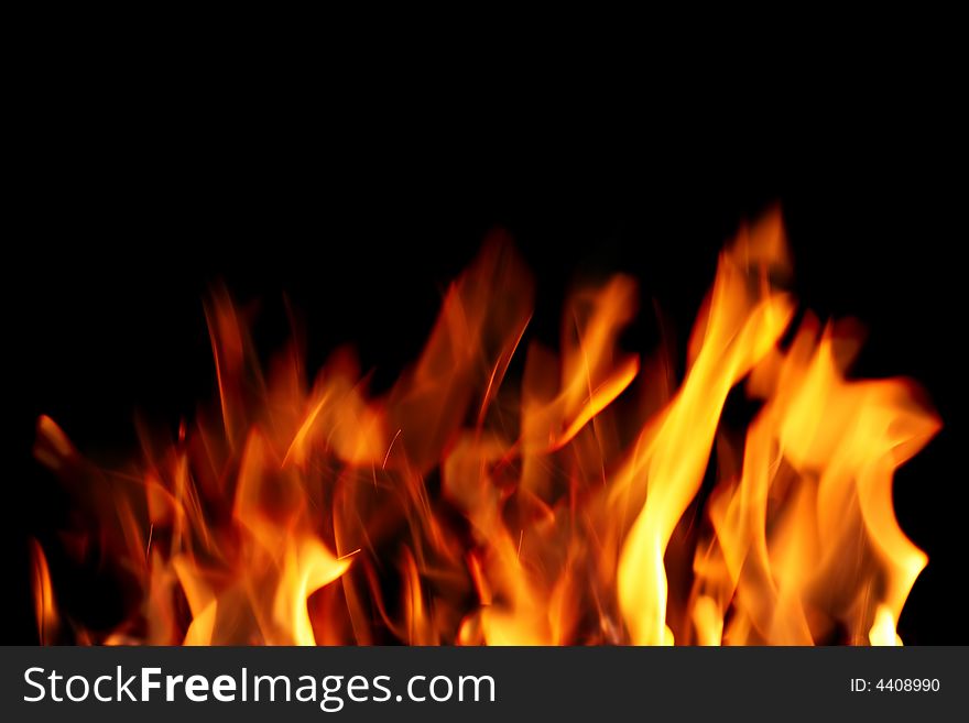 Close up of fire flames