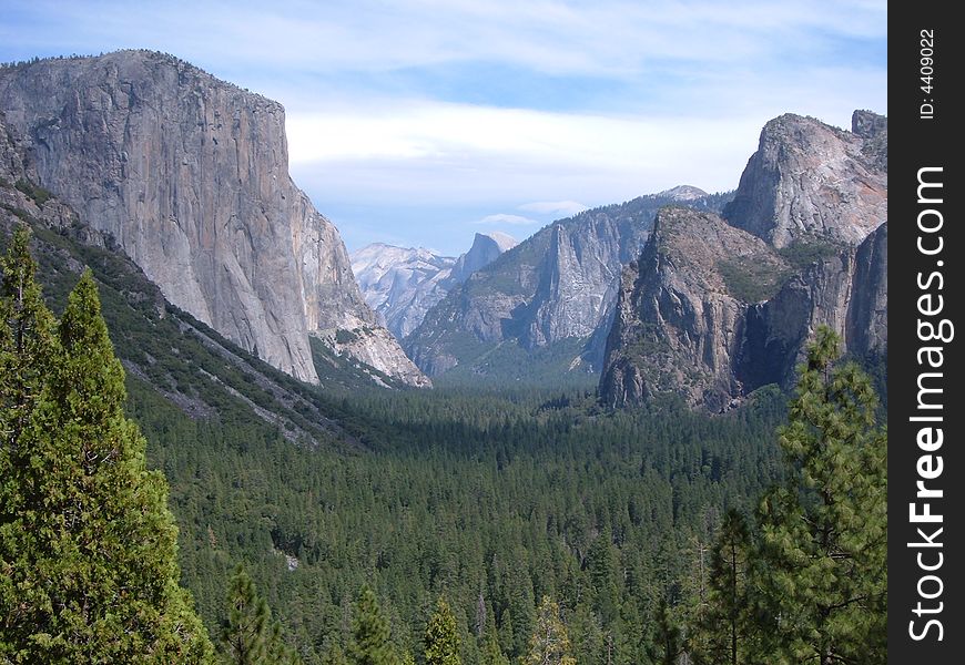 A view of Yosemite National Park in California - USA