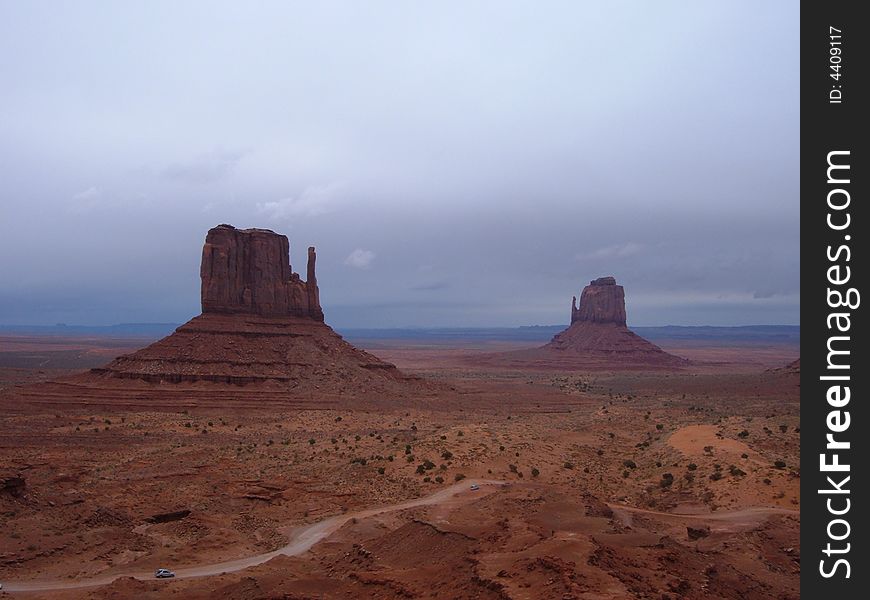 A view of Monument Valley in USA