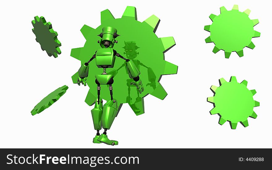 Robot with gears