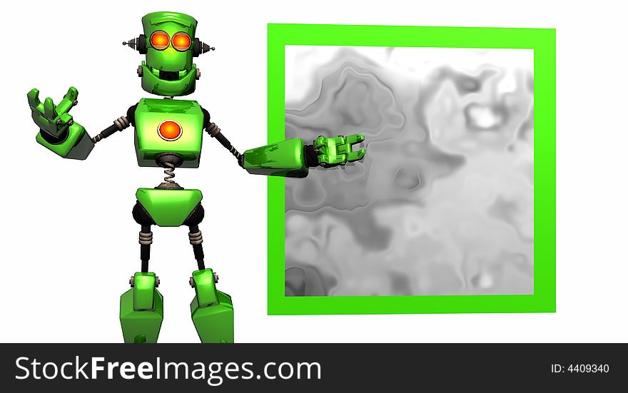 Green Robot logo banner template. Green Robot logo banner template