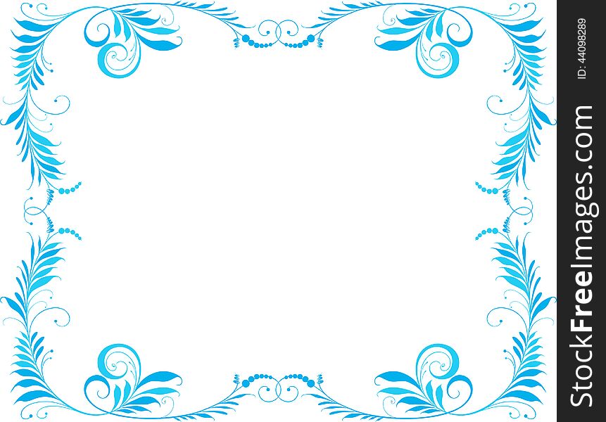 Vector drawing of the decorative winter frame. Vector drawing of the decorative winter frame.