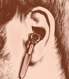 Ear With Earphone. Stock Image Ear With Earphone. Stock Image