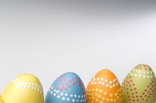 Colorful Easter Eggs Hand Painted Royalty Free Stock Photography