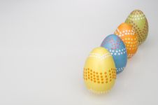 Colorful Easter Eggs Hand Painted Royalty Free Stock Photos