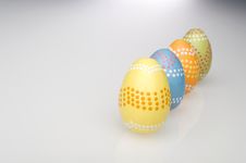 Colorful Easter Eggs Hand Painted Stock Image