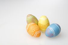 Colorful Easter Eggs Hand Painted Stock Photography