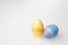 Colorful Easter Eggs Hand Painted Stock Image