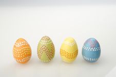 Colorful Easter Eggs Hand Painted Stock Photos