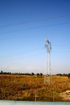 Suburb High-voltage Tower Royalty Free Stock Photos Suburb High-voltage Tower Royalty Free Stock Photos