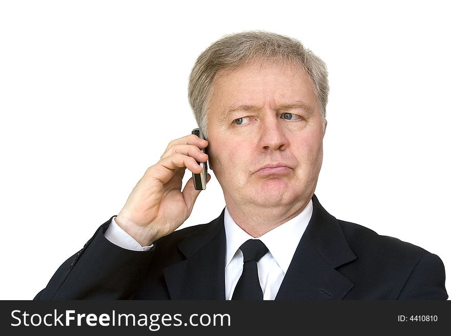 Business man talking to the mobile phone