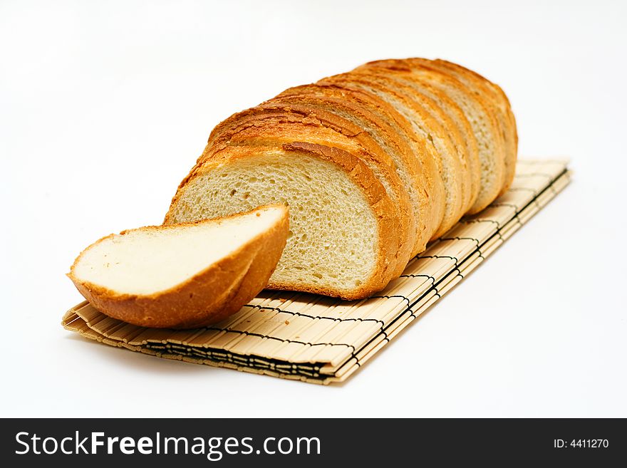 Loaf of bread. Isolated on white.