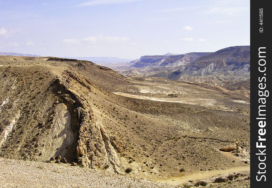 Rough mountains landscape of the Israeli Negev Desert. Rough mountains landscape of the Israeli Negev Desert