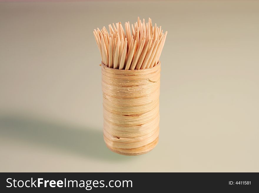 Toothpicks on the kitchen table