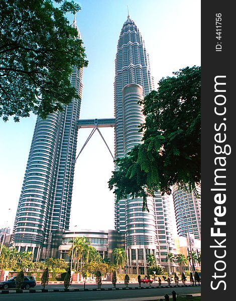 Petronas Twin Towers  in Kuala Lumpur, Malaysia.