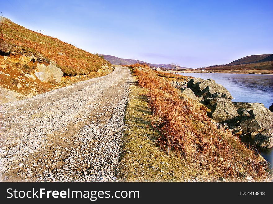 A view of loch lee scottish highlands. A view of loch lee scottish highlands