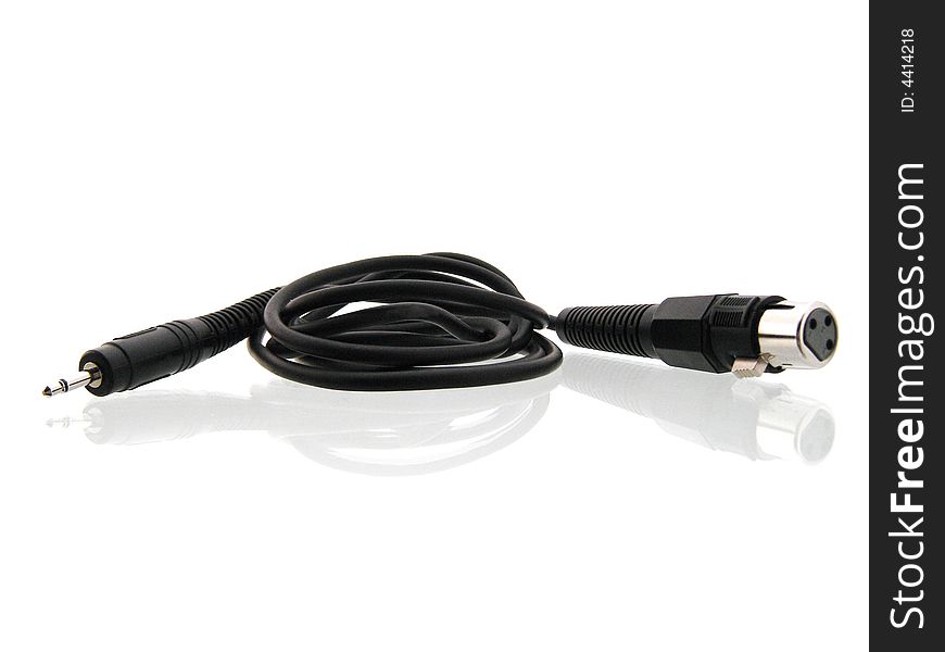 Mic Cable on white background. See my other images of cables.