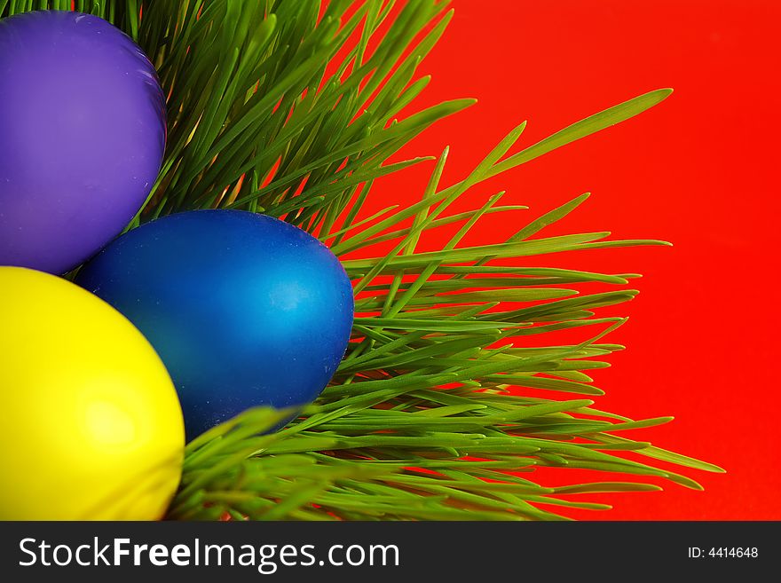 Easter holiday color eggs