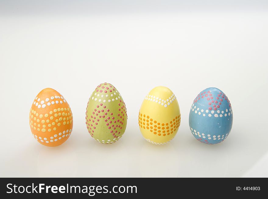 Colorful Easter Eggs Hand Painted