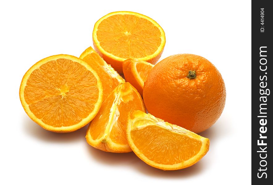 Orange On White Background