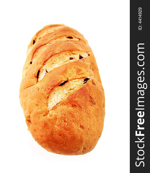 Bread on white background. See my other images of bread and food