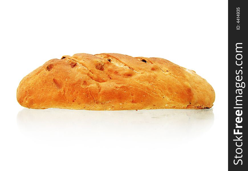 Bread on white background. See my other images of bread and food