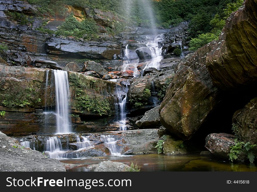 Wentworth Falls in Blue Mountains, Australia. Wentworth Falls in Blue Mountains, Australia