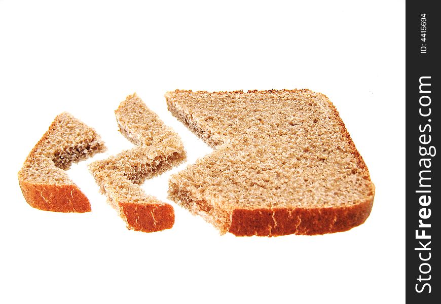 Bread on white background. See my other images of bread and food