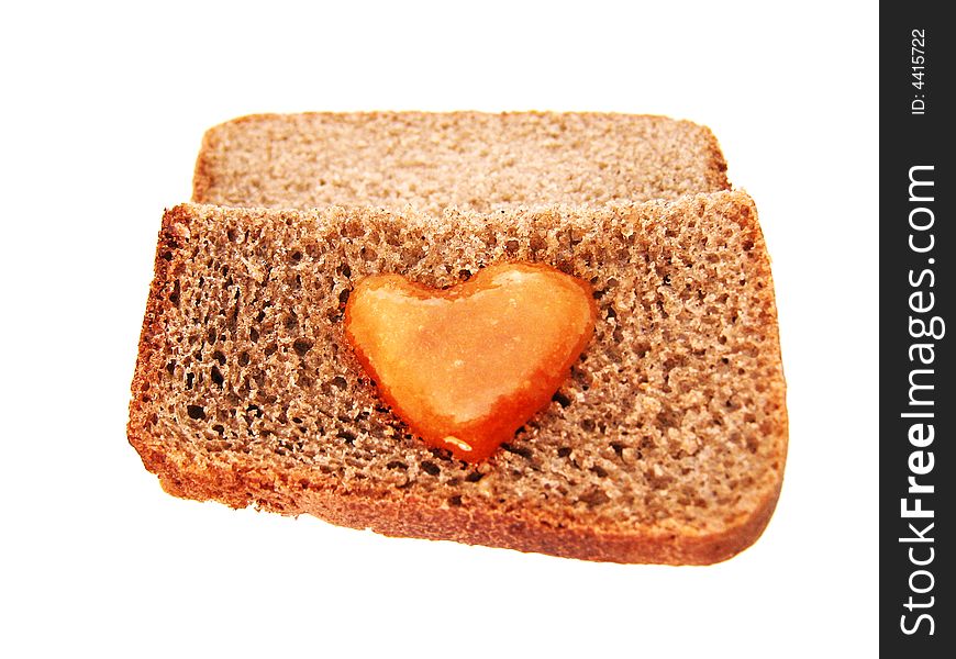 Bread on white background. See my other images of bread and food. Bread on white background. See my other images of bread and food