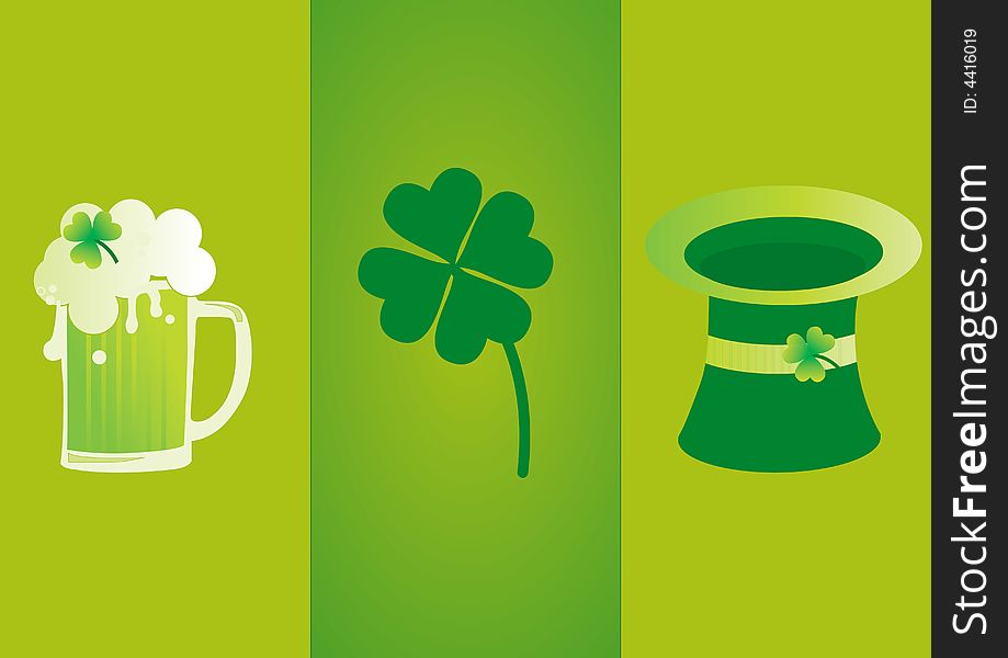 Saint Patrick's day icons. Saint Patrick's day icons.