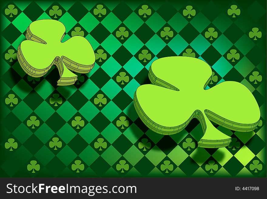 Floating Irish Clovers