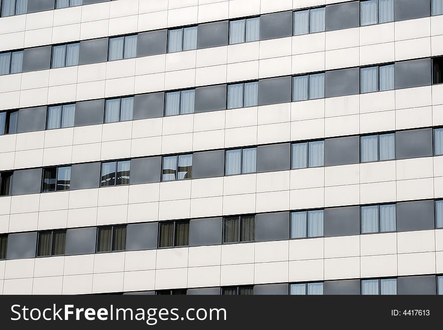 High modern buildings pictureshowing many windows