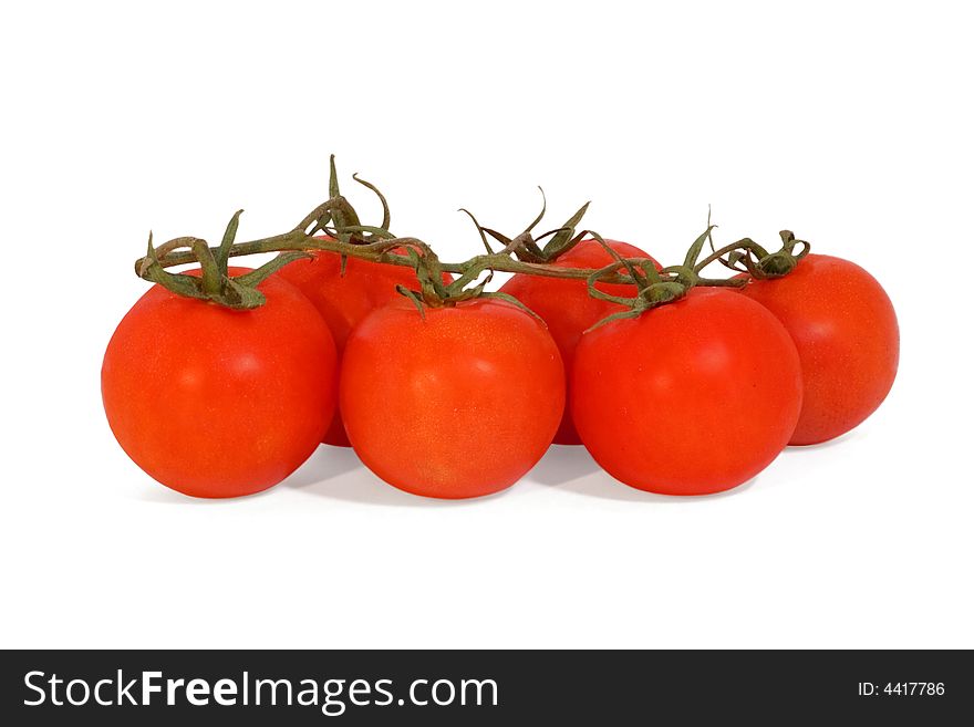 Ripe tomatoes on the vine. Ripe tomatoes on the vine.