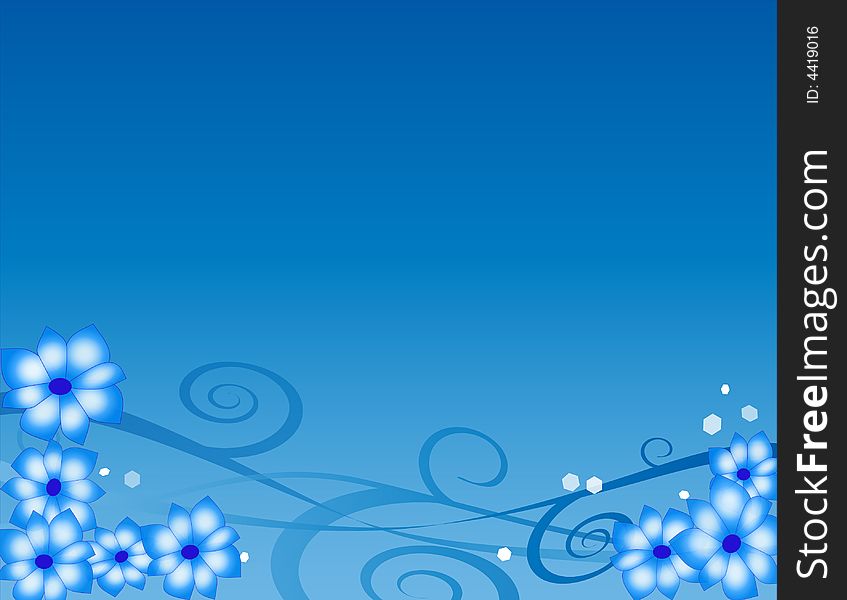 Blue Spring and Summer Flowers Background. Blue Spring and Summer Flowers Background