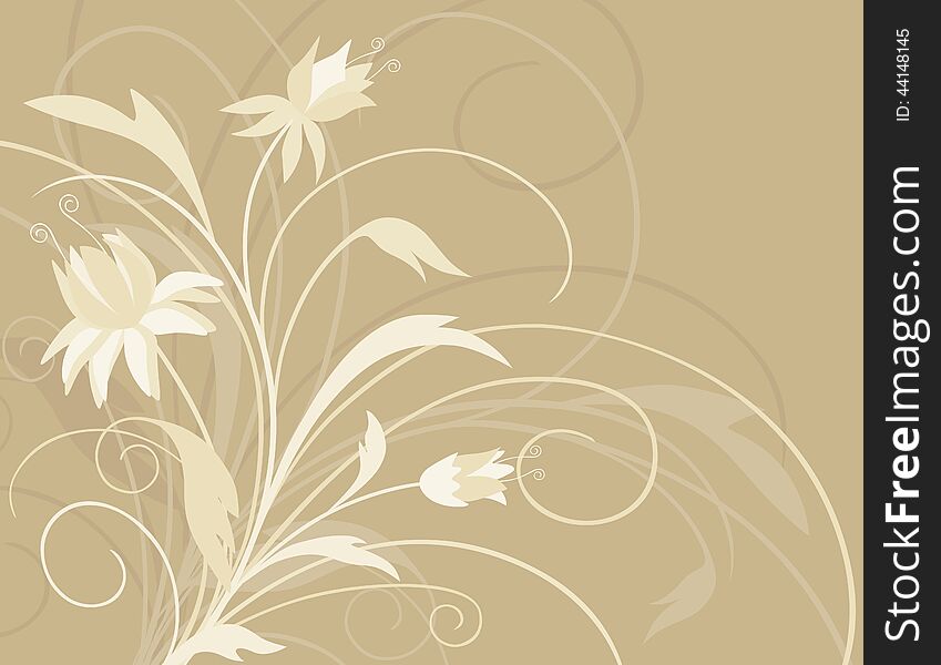 Vector image of the decorative flowers. Vector image of the decorative flowers.