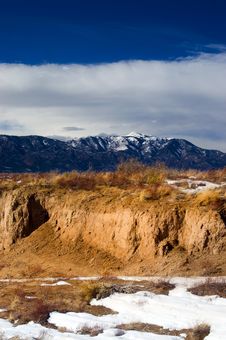 Colorado Mountain Desert With Snow Royalty Free Stock Photo Colorado Mountain Desert With Snow Royalty Free Stock Photo