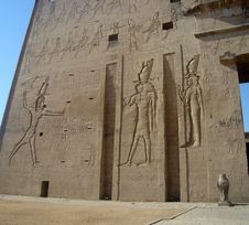 Horus Temple Front Wall Stock Photography Horus Temple Front Wall Stock Photography