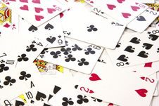 Playing Cards Background Stock Photography