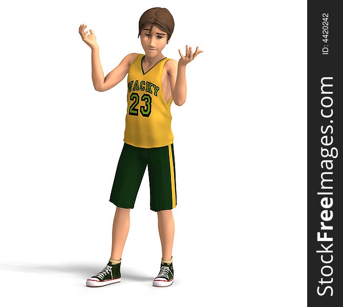 Young manga character in basketball clothes
With Clipping Path. Young manga character in basketball clothes
With Clipping Path