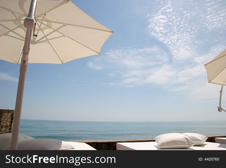 A beach lounge to relax. A beach lounge to relax