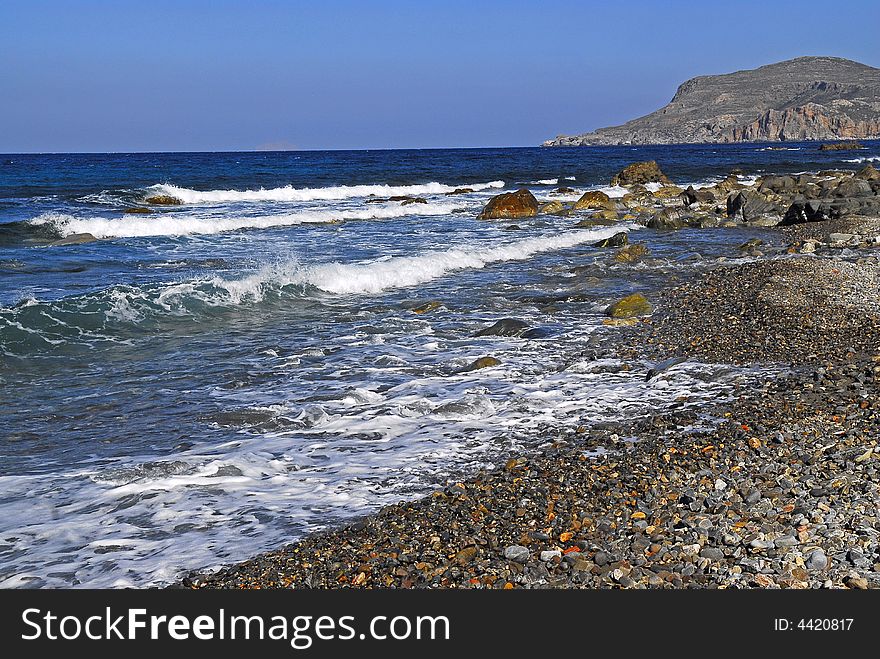 Rocky shore of the mediterranian sea. Rocky shore of the mediterranian sea