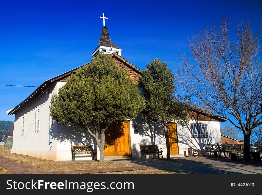 Old Spanish Mission Church In New Mexico