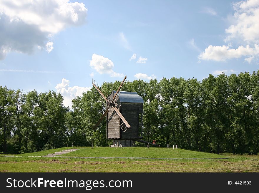 Wind mill glade wood clouds. Wind mill glade wood clouds