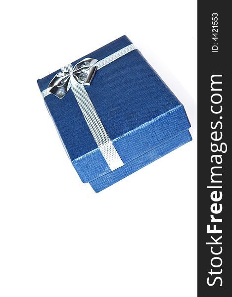 Blue box on white background. Blue box on white background