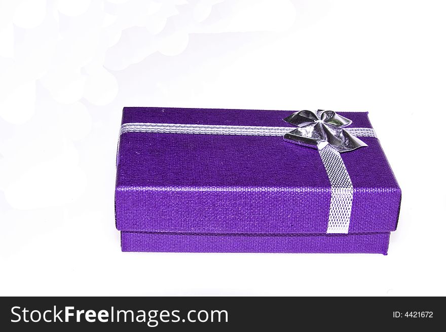 Violet box on white background. Violet box on white background