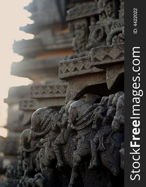 Temple in Belur, Karnataka, India